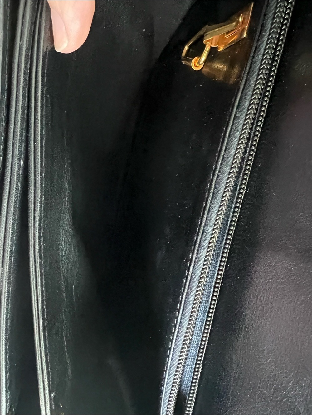 Celine Black Lizard-Embossed Leather Crossbody with Gold Carriage Plaque - Picture 9 of 11